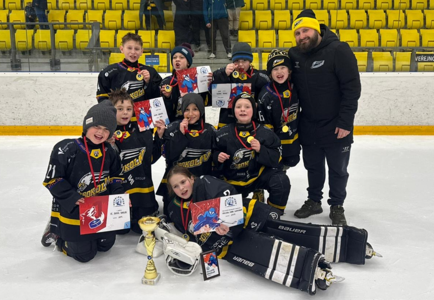 Kategorie U9 zlatá na Huskies cupu v Teplicích